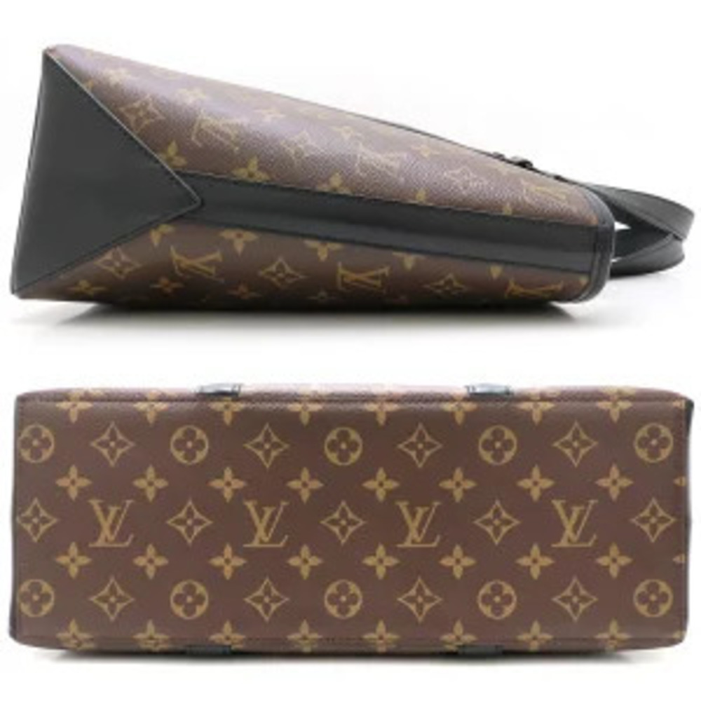 Louis Vuitton Tote Weekend Monogram Brown Bag Brown Black Macassar